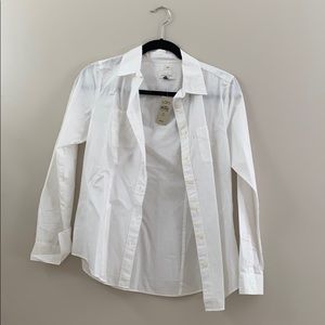White button up blouse- petite